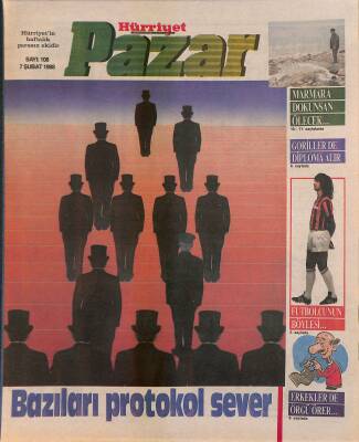 Hürriyet Gazetesi Pazar Eki 7 Şubat 1988 - Griller de Diploma Alır - Marmara Dokunsan Ölecek... GZ126302 - 1