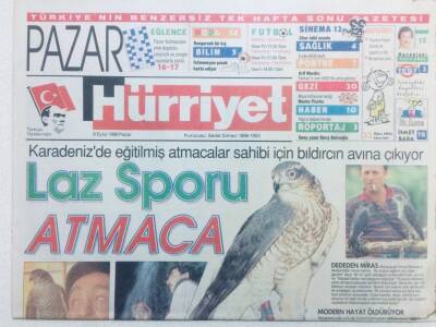 Hürriyet Gazetesi Pazar Eki 8 Eylül 1996 - Laz Sporu Atmaca GZ42016 - 1