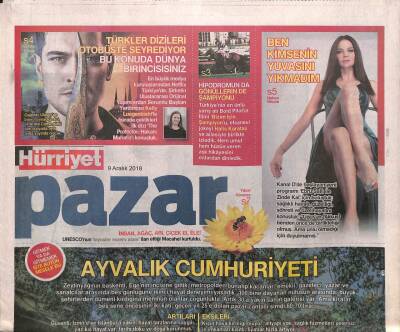 Hürriyet Gazetesi Pazar Eki 9 Aralık 2018 - Pandeliden Atatürke Bırak Beyim , Ay Başında Ödersin GZ96832 - 1