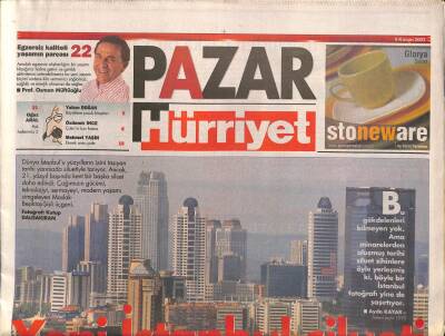 Hürriyet Gazetesi Pazar Eki 9 Kasım 2003 - Ayşe Arman Geçen Hafta Meslekte 50 Yıl Ödülünü Alan Meslektaşı Azize Berginle Konuştu GZ91942 - 1