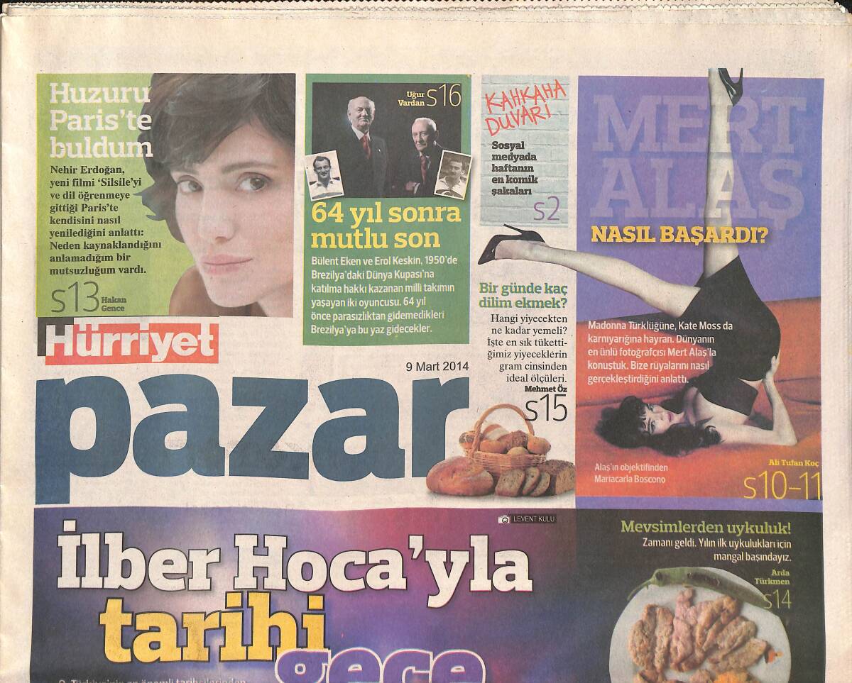 Hürriyet Gazetesi Pazar Eki 9 Mart 2014 - Nehir Erdoğan 