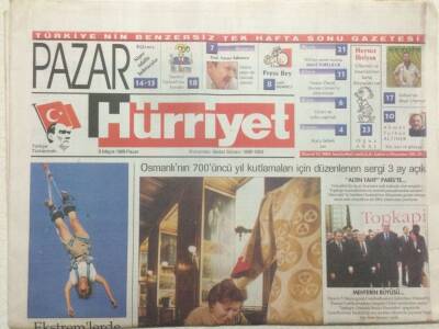 Hürriyet Gazetesi Pazar Eki 9 Mayıs 1999 - Osmanlı,Güneş Kralın Sarayında GZ35726 - 1