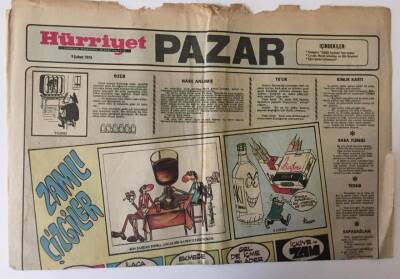 Hürriyet Gazetesi Pazar Eki 9 Şubat 1975 - Gangster Talihli Lucianonun Anıları GZ13616 - 1