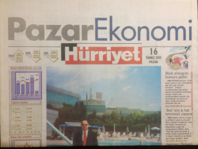 Hürriyet Gazetesi Pazar Ekonomi 16 Temmuz 2000 - Borsanın Nabzı Havuzda Atıyor,Risk Almayın Bonoya Gidin GZ23070 - 1