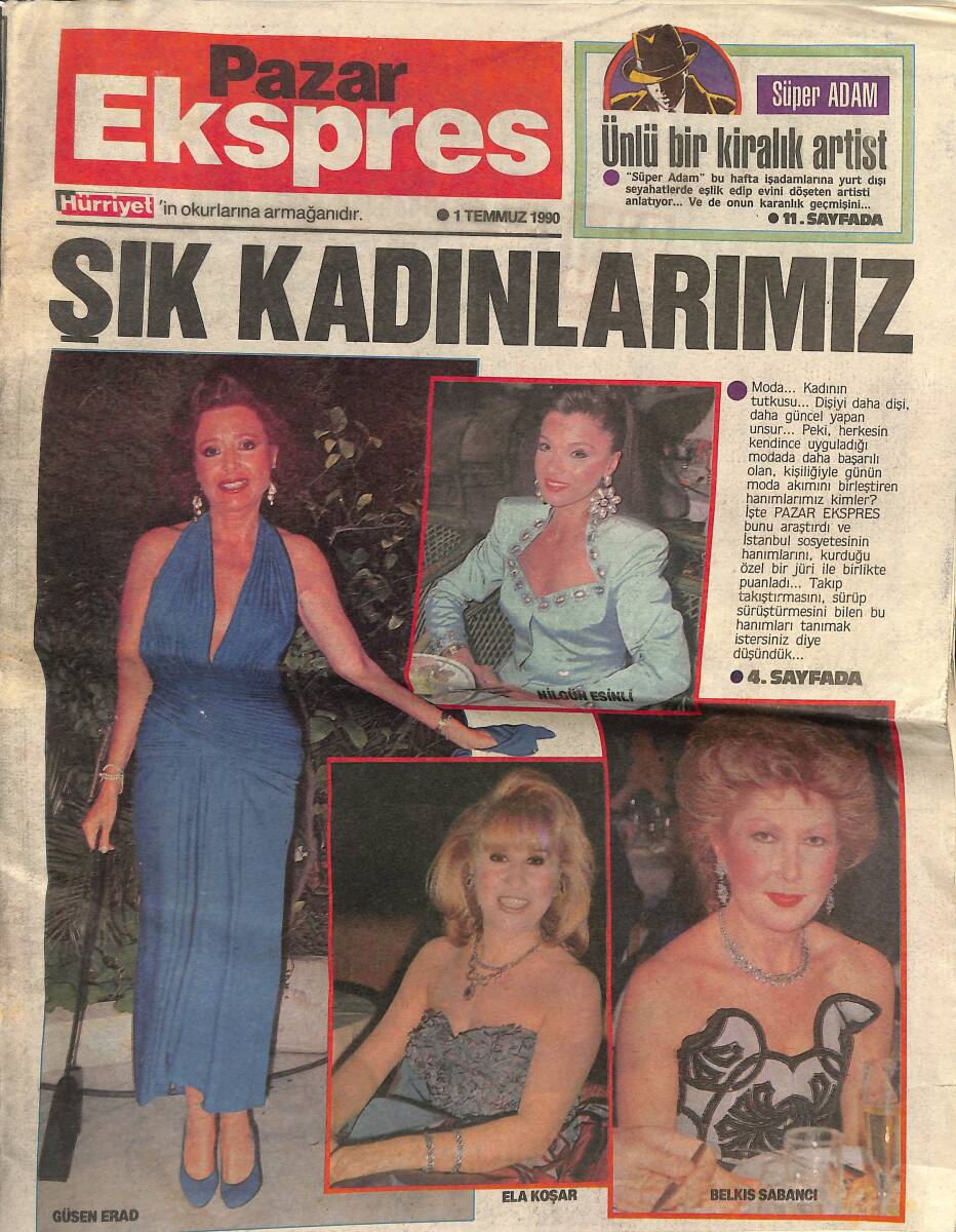 Hürriyet Gazetesi Pazar Ekspres Eki 1 Temmuz 1990 - Bayan Popo Acaba Ne Alemde - Maradona 4 Dalda Birinci GZ153136 - 1
