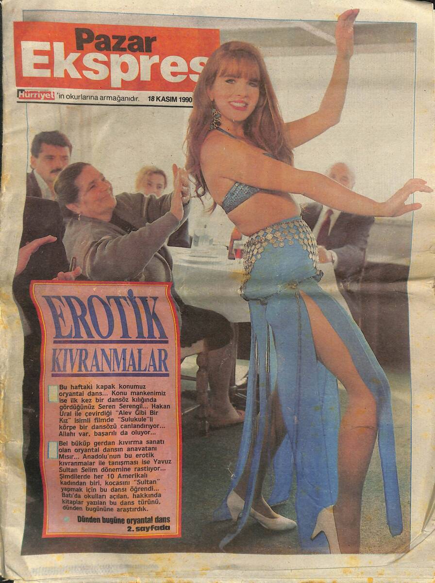 Hürriyet Gazetesi Pazar Ekspres Eki 18 Kasım 1990 - Madonna'nın Sapığı - Rıza Çalımbay: Fena Sevmiştim GZ152363 - 1