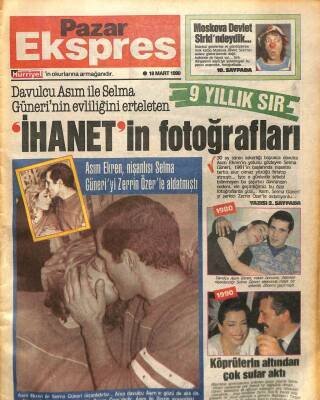 Hürriyet Gazetesi Pazar Ekspres Eki 18 Mart 1990 - İhanetin Fotoğrafı GZ78221 - 1