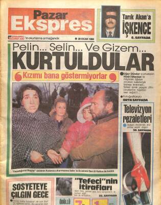 Hürriyet Gazetesi Pazar Ekspres Eki 28 Ocak 1990 - Nilüfere Teşekkür Çiçeği GZ78220 - 1