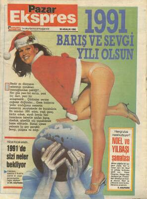 Hürriyet Gazetesi Pazar Ekspres Eki 30 Aralık 1990 - Elvis Presleyin Ölümüne Neden Olan Karate Darbesi GZ114806 - 1
