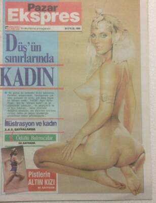 Hürriyet Gazetesi Pazar Ekspres Eki 30 Eylül 1990 - Düşün Sınırlarında Kadın GZ35018 - 1