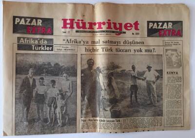 Hürriyet Gazetesi Pazar Ekstra Eki 1 Kasım 1964 Kenyada ki Dükkanlar Yunan Malı Dolu GZ11429 - 1
