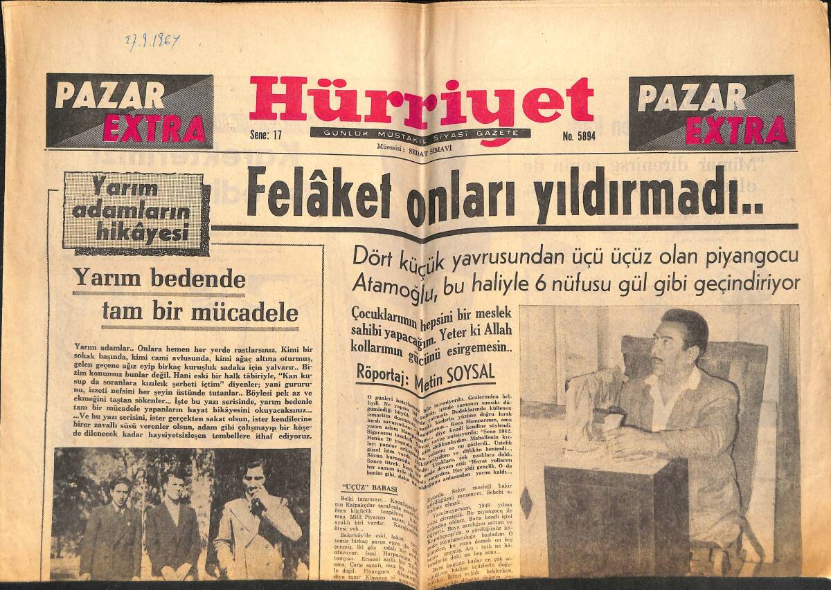 Hürriyet Gazetesi Pazar Extra Eki 27 Eylül 1964 - Beatles'lar Ne Tip Kadınlardan Hoşlanıyor GZ138263 - 1