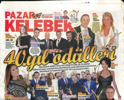 Hürriyet Gazetesi Pazar Kelebek 10 Kasım 2013 - 40.Yıl Ödülleri * Kenan İmirzalıoğlu - Sibel Can - Orhan Gencebay GZ100506 - 2