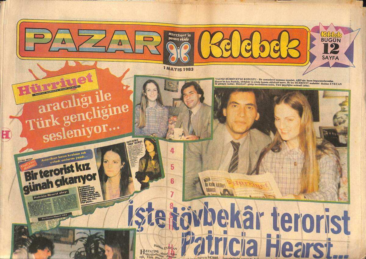 Hürriyet Gazetesi Pazar Kelebek Eki 1 Mayıs 1983 - Bir Aşk Tanrıçası Brigitte Bardot GZ134472 - 1