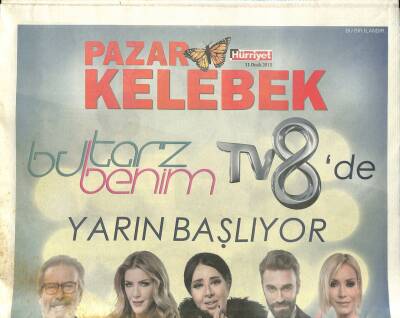 Hürriyet Gazetesi Pazar Kelebek Eki 11 Ocak 2015 - Kıvanç Tatlıtuğun Çılgın Tatili - Polat Alemdarın Oğlu GZ125473 - 1
