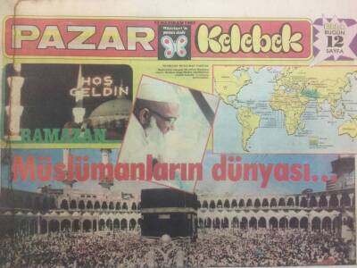 Hürriyet Gazetesi Pazar Kelebek Eki 12 Nisan 1983 - Müslümanların Dünyası GZ38544 - 1