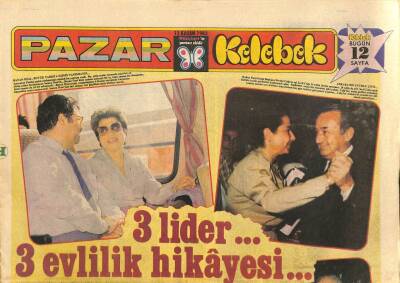 Hürriyet Gazetesi Pazar Kelebek Eki 13 Kasım 1983 - Maraton Ankarada Devam Ediyor * Nükhet Duru-Timur Selçuk GZ114608 - 1
