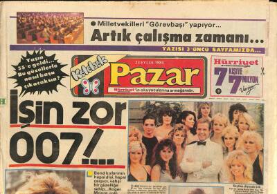 Hürriyet Gazetesi Pazar Kelebek Eki 23 Eylül 1984 - Güney Afrikada Kara İsyan GZ114875 - 1