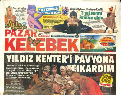 Hürriyet Gazetesi Pazar Kelebek Eki 28 Nisan 2013 - Göksel , Cengiz Semercioğlunun Sorularını Yanıtladı GZ115941 - 1