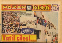 Hürriyet Gazetesi Pazar Kelebek Eki 31 Temmuz 1983 - Ölümünün 21.Yılında Marilyn Monroe - Füsun Önal , Füsun Önalı Baştan Yarattı GZ127616 - 1