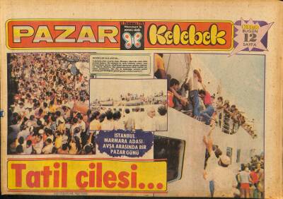 Hürriyet Gazetesi Pazar Kelebek Eki 31 Temmuz 1983 - Ölümünün 21.Yılında Marilyn Monroe - Füsun Önal , Füsun Önalı Baştan Yarattı GZ127616 - 1