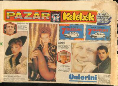 Hürriyet Gazetesi Pazar Kelebek Eki 8 Temmuz 1984 - Steve Mac Queenin Oğlu Chad Mc Queen De Babasının Yolunda Yürüyor GZ114874 - 1