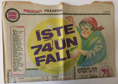 Hürriyet Gazetesi Pazartesi Eki 31 Aralık 1973 - 1974 Yılı Modasının Özellikleri GZ13611 - 2