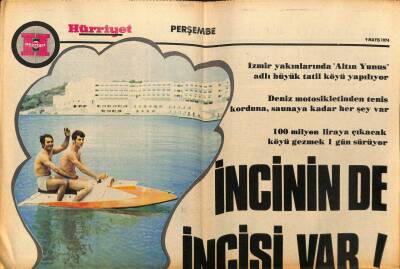 Hürriyet Gazetesi Perşembe Eki 9 Mayıs 1974 - Denizi Doldurup Doldurup Satıyorlar GZ75139 - 1