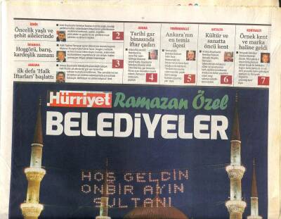 Hürriyet Gazetesi Ramazan Özel Eki 15 Temmuz 2013 - Kadir Topbaş Yazdı Kalpler Yumuşuyor,İhtiyaç Sahipleri Hatırlanıyor GZ105806 - 1