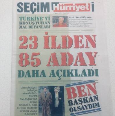 Hürriyet Gazetesi Seçim Eki - 8 Mart 2004 - 23 İlden 85 Aday GZ46736 - 1
