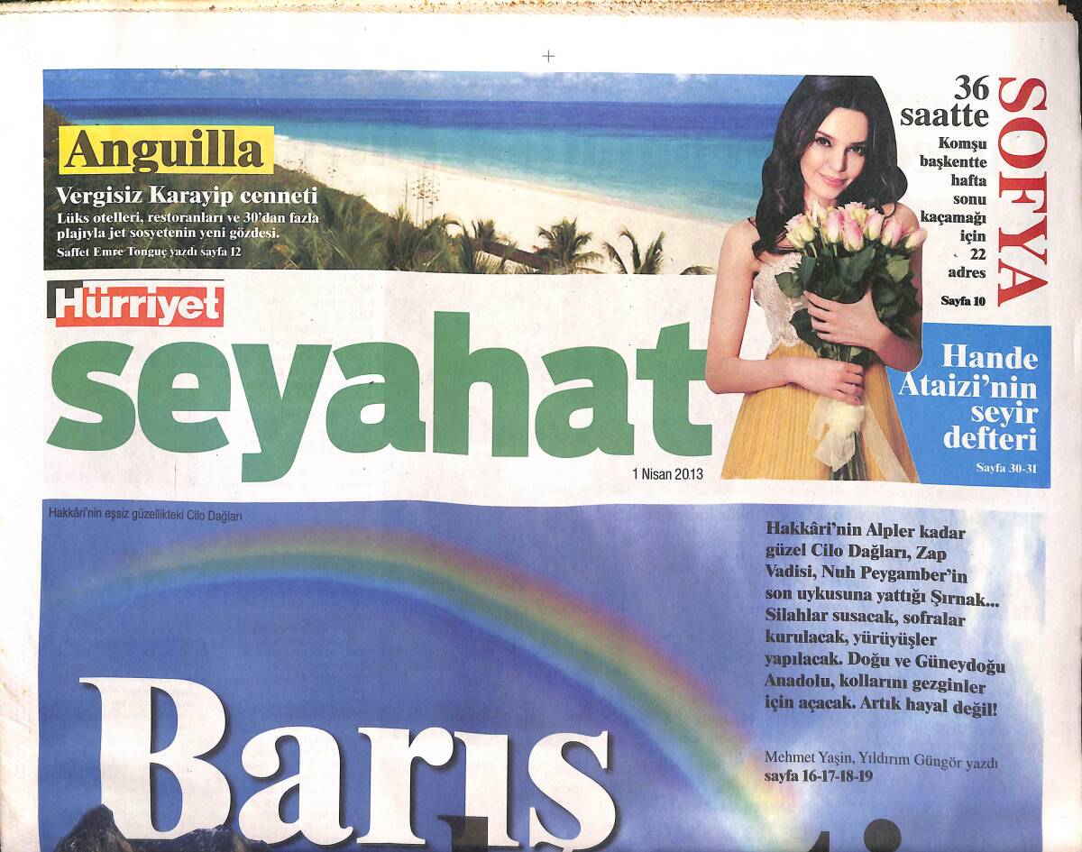 Hürriyet Gazetesi Seyahat Eki 1 Nisan 2013 - Hande Ataizi'nin Seyir Defteri - Adı Türk Kahvesi Olmayan Kahve GZ135168 - 1