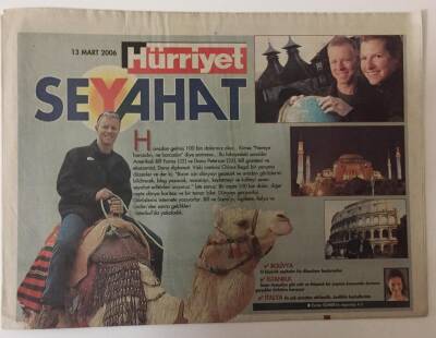 Hürriyet Gazetesi Seyahat Eki 13 Mart 2006 - Dünyayı Gezerken İstanbuldan Geçtiler GZ28303 - 1