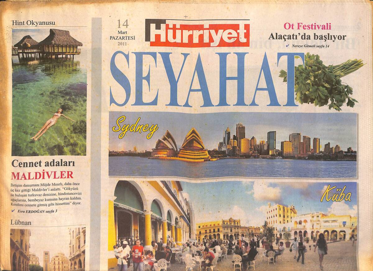 Hürriyet Gazetesi Seyahat Eki 14 Mart 2011 - Cennet Adaları 