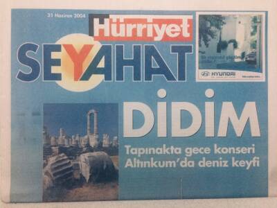 Hürriyet Gazetesi Seyahat Eki - 21 Haziran 2004 - Tapınakta Gece Konseri,Didim GZ46694 - 1