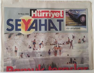 Hürriyet Gazetesi Seyahat Eki 26 Nisan 2004 - Pamuk Teraslar Denizli Pamukkale Afrodisias GZ18701 - 1