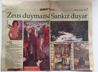 Hürriyet Gazetesi Seyahat Eki 28 Ağustos 2003 - Kazdağı Zeus Duymazsa Sarıkız Duyar GZ39113 - 1