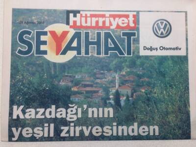 Hürriyet Gazetesi Seyahat Eki 28 Ağustos 2003 - Kazdağının Yeşil Zirvesinden GZ46966 - 1