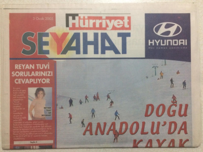 Hürriyet Gazetesi Seyahat Eki 3 Ocak 2005 - Doğu Anadoluda Kayak GZ23902 - 1