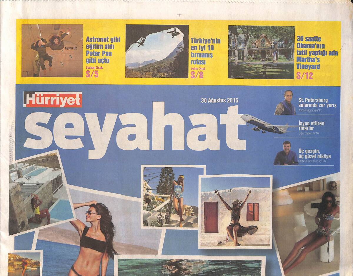 Hürriyet Gazetesi Seyahat Eki 30 Ağustos 2015 - Türkiye'nin En İyi 10 Tırmanış Rotası - Eda Taşpınar'ın Mikonos'u GZ135233 - 1