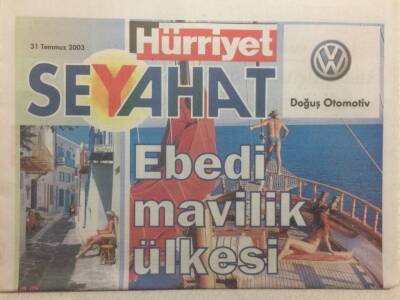 Hürriyet Gazetesi Seyahat Eki 31 Temmuz 2003 - Ebedi Mavilik Ülkesi GZ35571 - 1