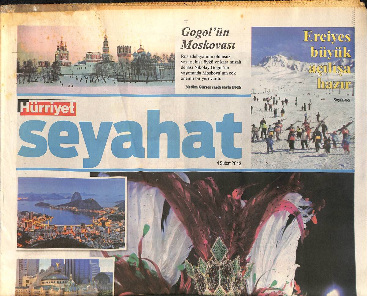 Hürriyet Gazetesi Seyahat Eki 4 Şubat 2013 - Erciyes Büyük Açılışa Hazır GZ154573 - 1