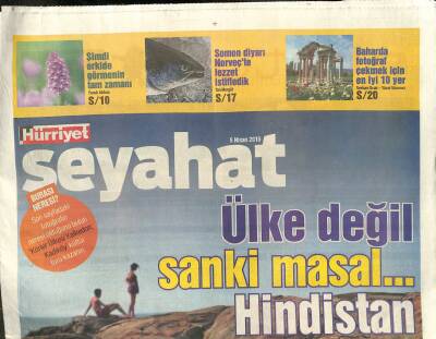 Hürriyet Gazetesi Seyahat Eki 5 Nisan 2015 - Ülke Değil Sanki Masal Hindistan GZ99948 - 1
