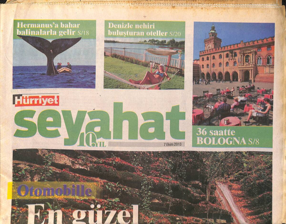 Hürriyet Gazetesi Seyahat Eki 7 Ekim 2013 GZ158337 - 1