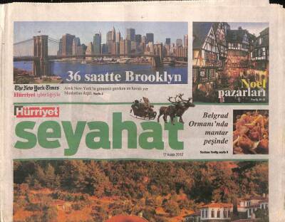 Hürriyet Gazetesi Seyehat Eki 17 Aralık 2012 - Sözde Kıyamete 4 Kala Şirince - 36 Saatte Brooklyn GZ96813 - 1