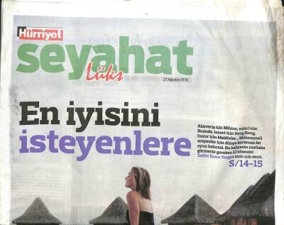 Hürriyet Gazetesi Seyehat Eki 27 Ağustos 2014 - Dünyanın En Pahalı 10 Otel Odası GZ105180 - 1