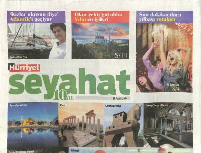 Hürriyet Gazetesi Seyehat Eki 29 Aralık 2014 - 2014ün Şampiyonları*Topkapı Sarayı-Çanakkale Troia-Ayasofya Müzesi GZ105178 - 1