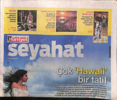 Hürriyet Gazetesi Seyehat Eki 4 Şubat 2018 - Kanadanın Yükselen Şehri Calgary GZ91570 - 1