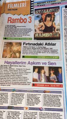 Hürriyet Gazetesi Sinevizyon Eki - Rambo III Reklamı - Marilyn Monroe Kimdir ? GZ114734 - 2
