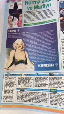 Hürriyet Gazetesi Sinevizyon Eki - Rambo III Reklamı - Marilyn Monroe Kimdir ? GZ114734 - 3
