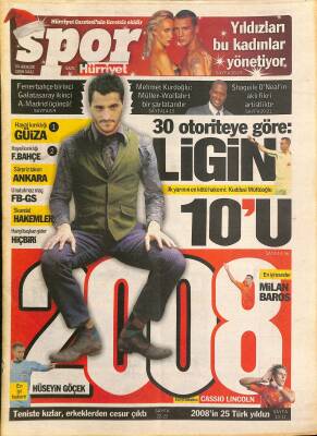 Hürriyet Gazetesi Spor Eki 30 Aralık 2008 - Hayal Kırıklığı Guiza - 2008in 25 Türk Yıldızı GZ126371 - 1
